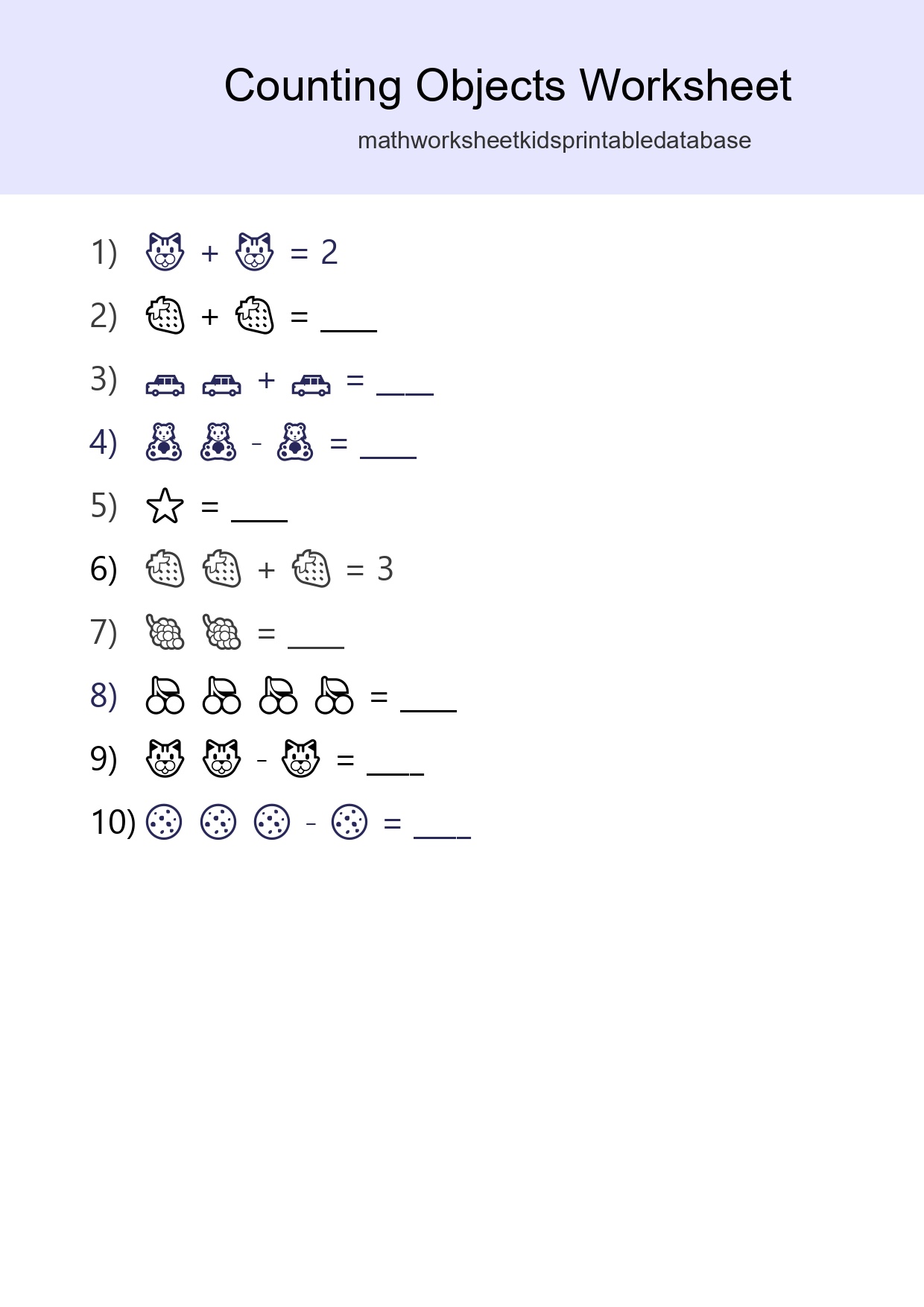 Learn Counting With Pictures Worksheet (Pre-K) - Part 157