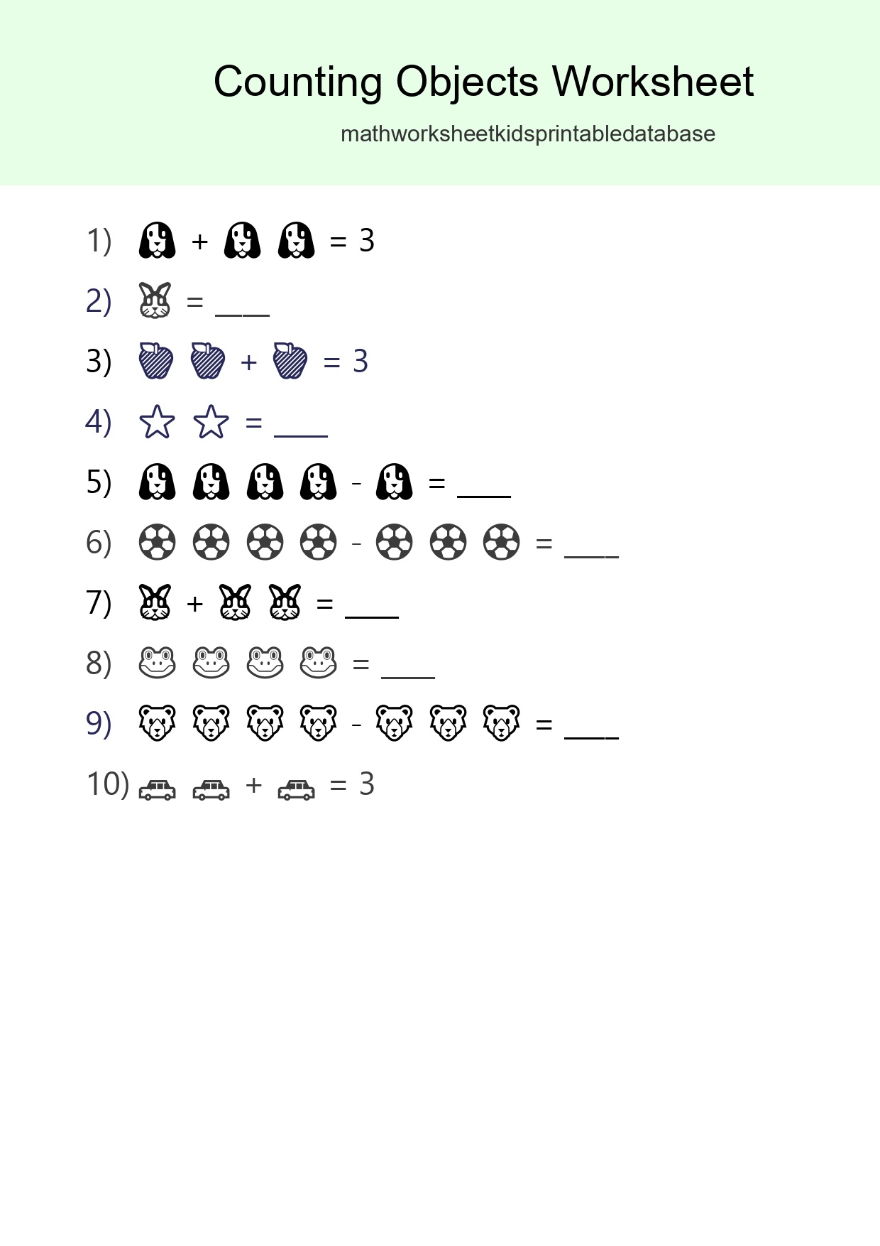 Learn Counting With Pictures Worksheet (Pre-K) - Part 245