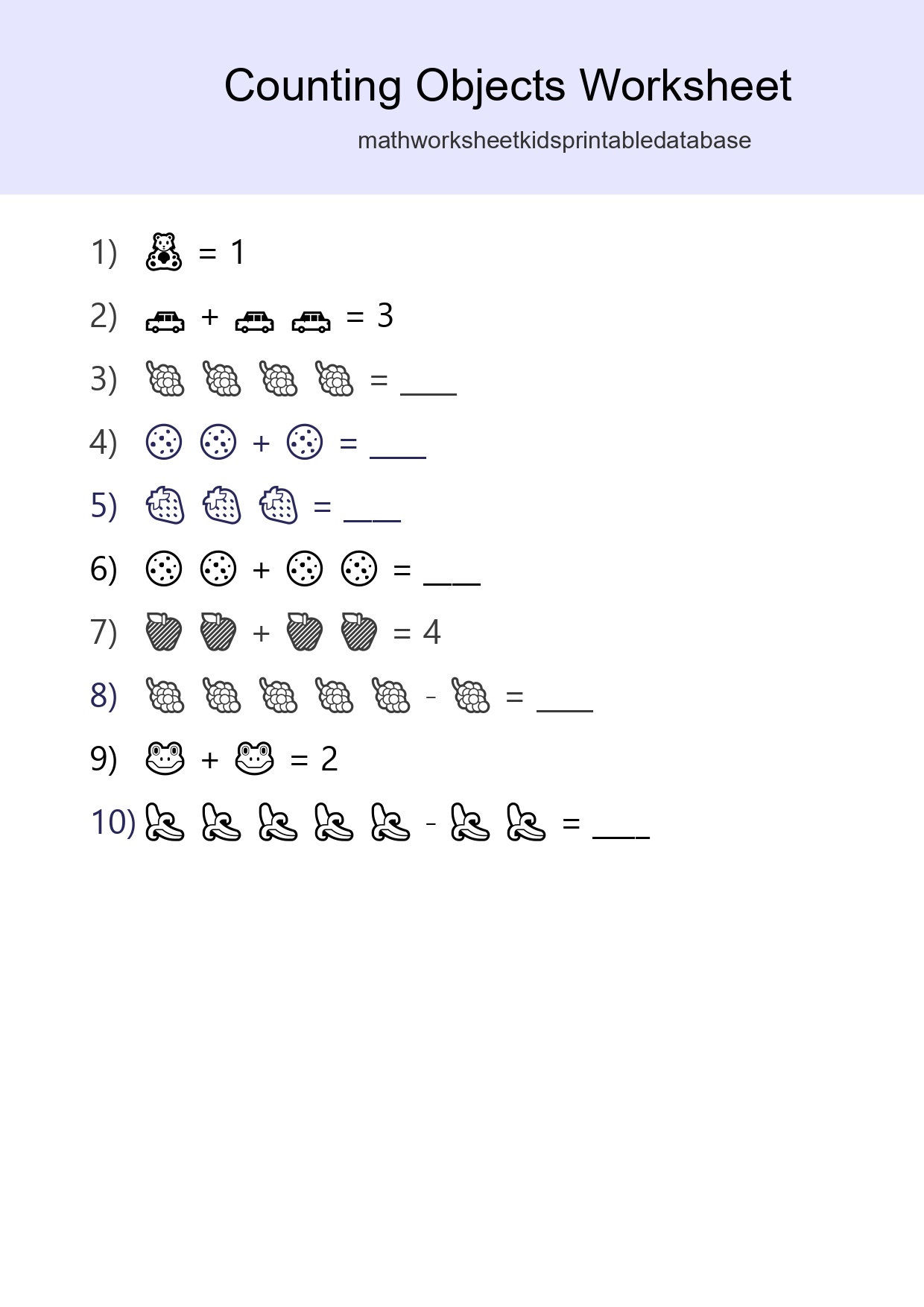 Learn Counting With Pictures Worksheet (Pre-K) - Part 47