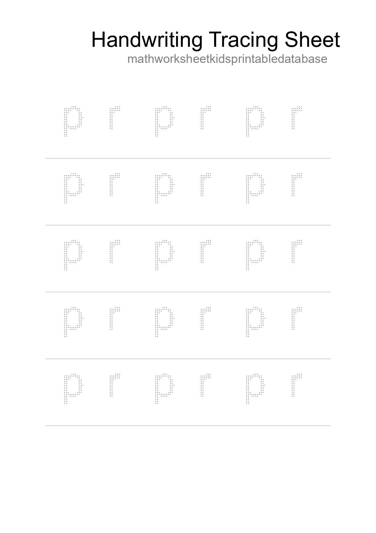 Printable Tracing Worksheet For Kids - Part 10