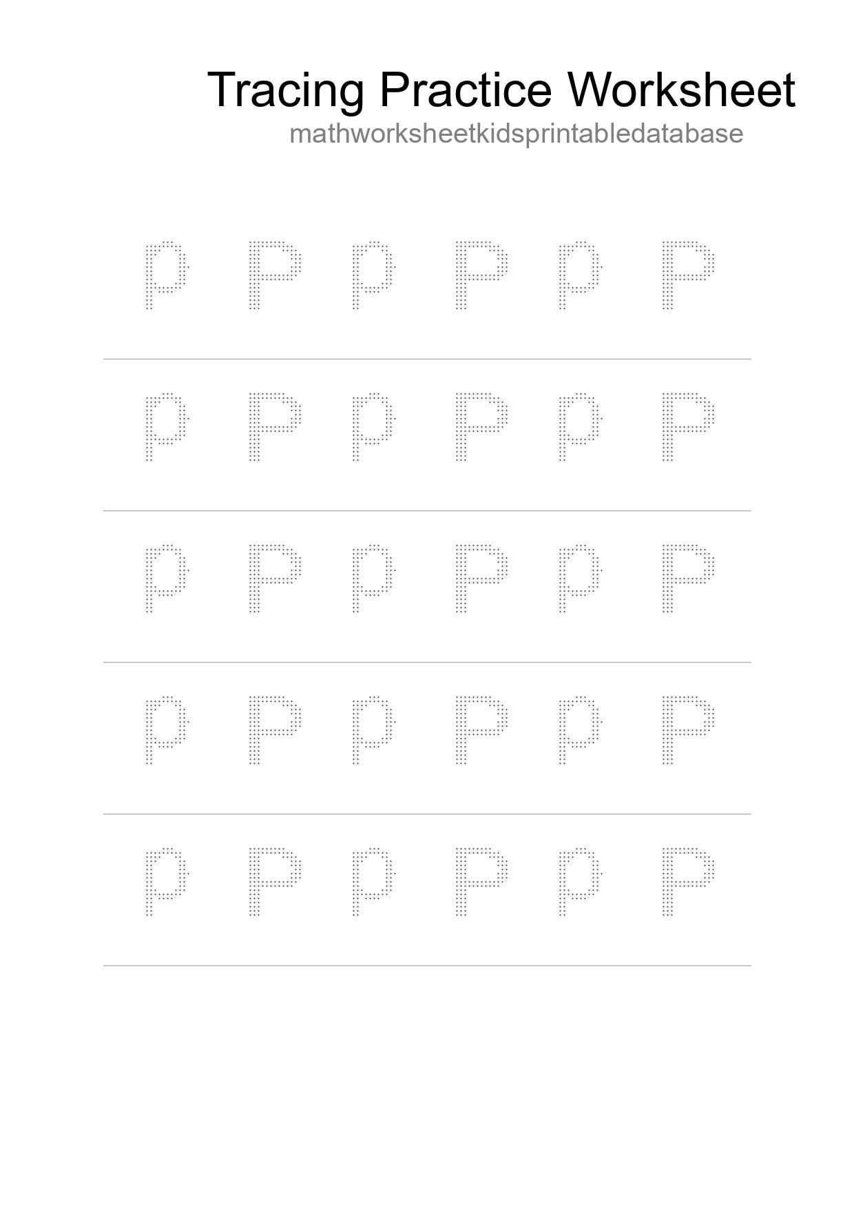 Printable Tracing Worksheet For Kids - Part 131