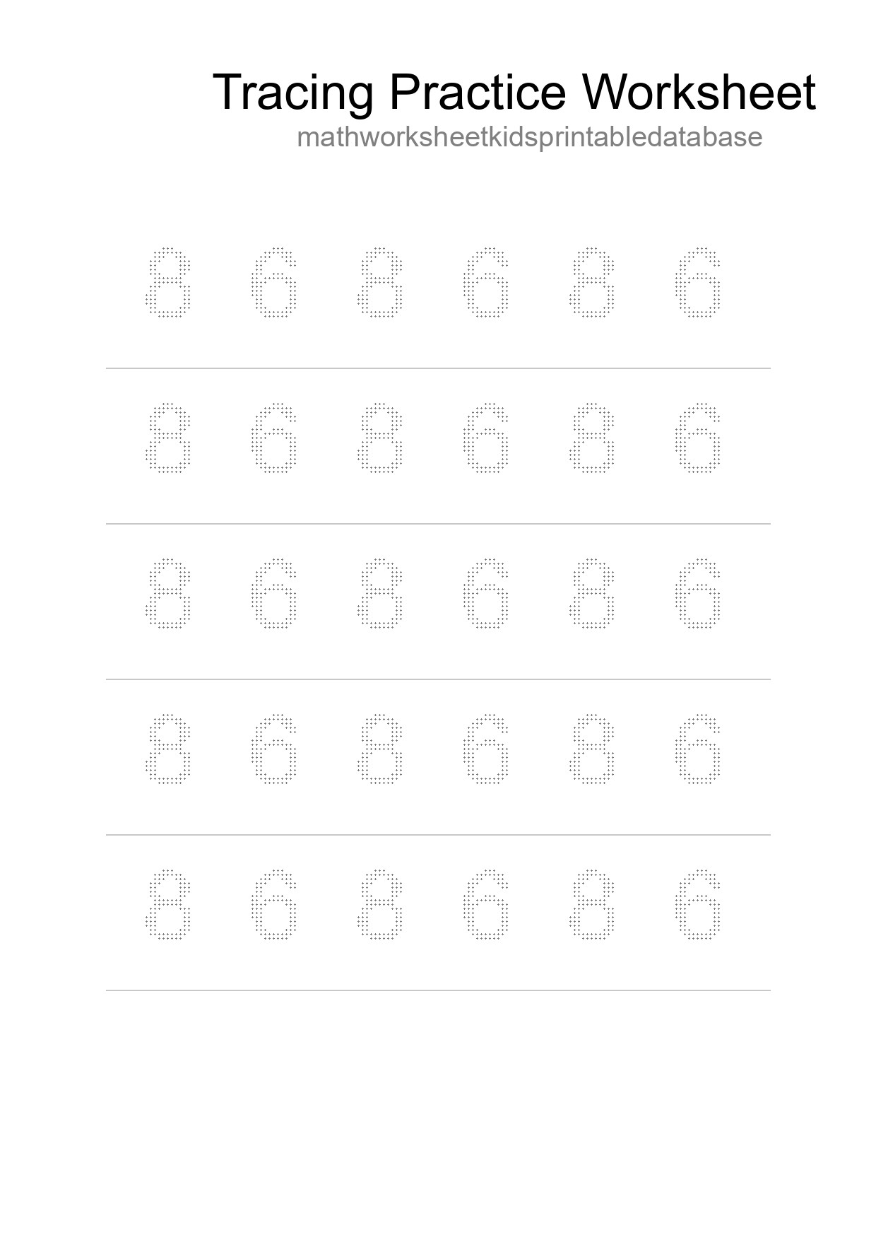 Printable Tracing Worksheet For Kids - Part 197