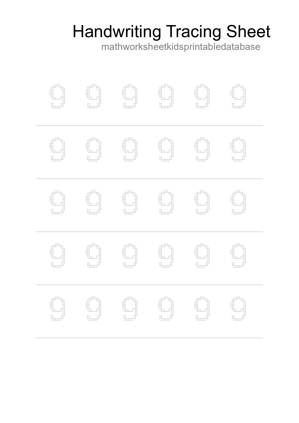 Printable Tracing Worksheet For Kids - Part 241