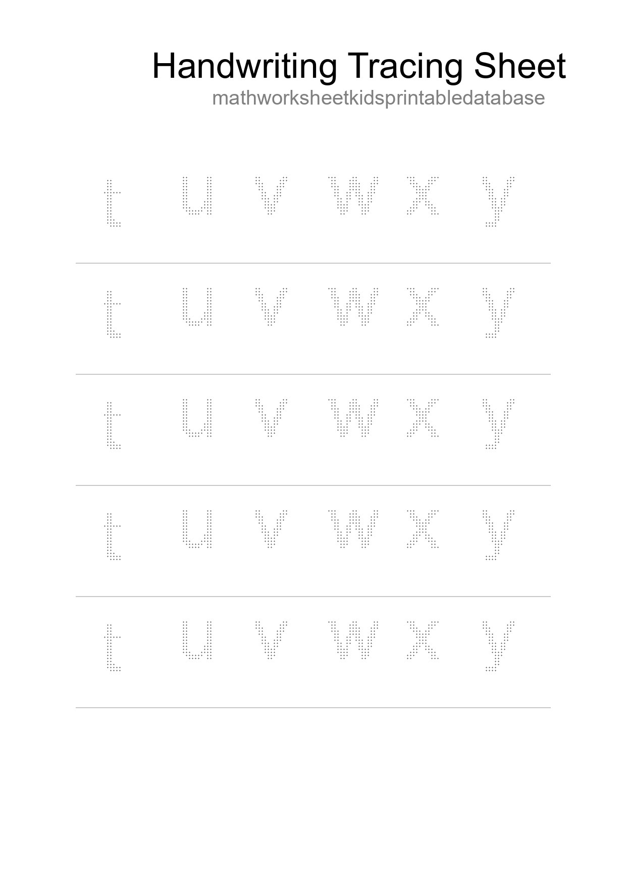 Printable Tracing Worksheet For Kids - Part 32